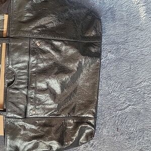 Soft leather black handbag